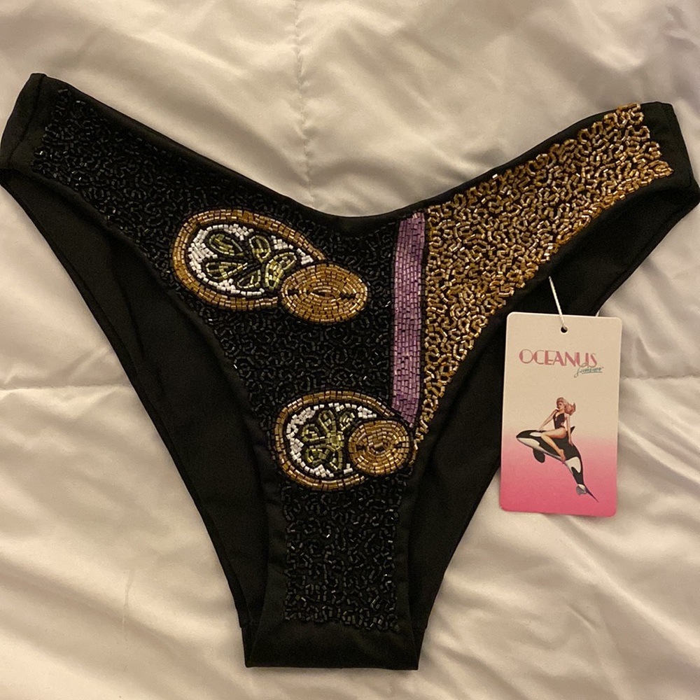 Oceanus Swimwear - Black Summer Bikini Bottom